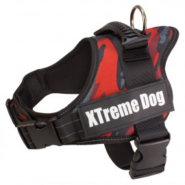 Arnés Xtreme Dog Camuflaje Rojo - Talla:S/50-64 cm 