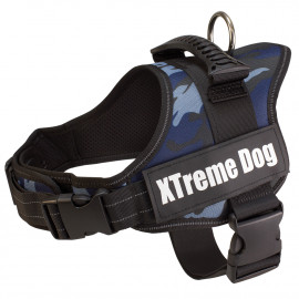 Arnés Xtreme Dog Camuflaje Azul - Talla:S/50-64 cm 
